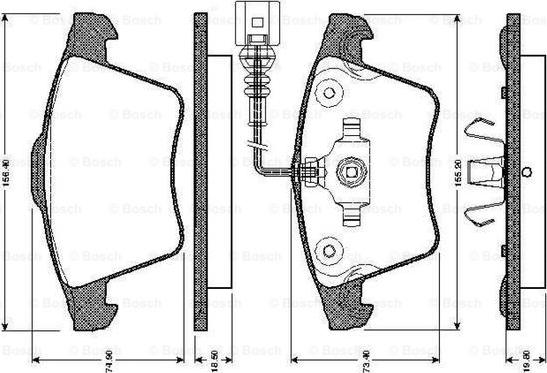 BOSCH 0 986 TB2 922 - Bremžu uzliku kompl., Disku bremzes adetalas.lv