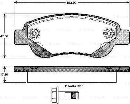 BOSCH 0 986 TB2 927 - Bremžu uzliku kompl., Disku bremzes adetalas.lv