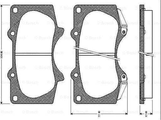 BOSCH 0 986 TB2 449 - Bremžu uzliku kompl., Disku bremzes adetalas.lv