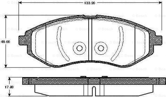 BOSCH 0 986 TB2 447 - Bremžu uzliku kompl., Disku bremzes adetalas.lv