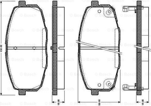 BOSCH 0 986 TB2 460 - Bremžu uzliku kompl., Disku bremzes adetalas.lv