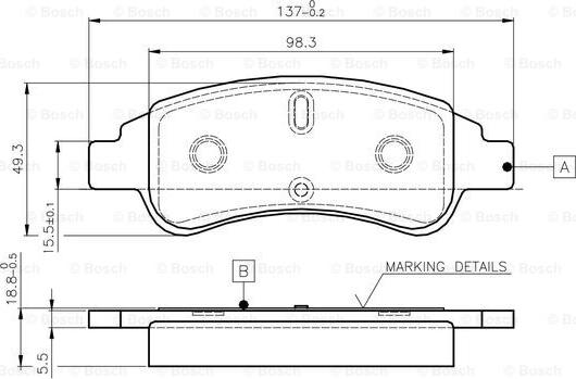 BOSCH 0 986 TB2 408 - Bremžu uzliku kompl., Disku bremzes adetalas.lv