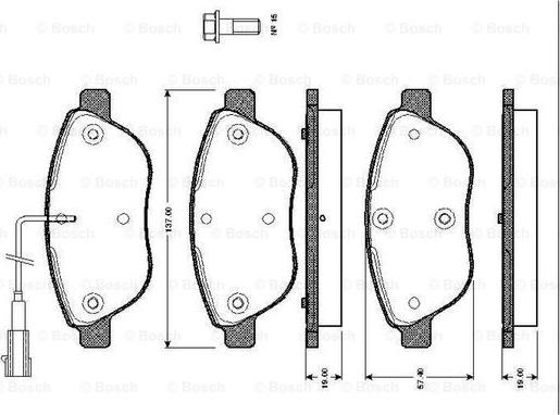 BOSCH 0 986 TB2 415 - Bremžu uzliku kompl., Disku bremzes adetalas.lv