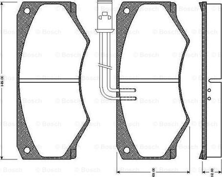 BOSCH 0 986 TB2 484 - Bremžu uzliku kompl., Disku bremzes adetalas.lv