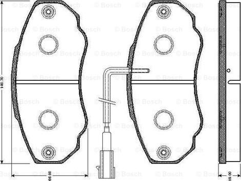 BOSCH 0 986 TB2 432 - Bremžu uzliku kompl., Disku bremzes adetalas.lv