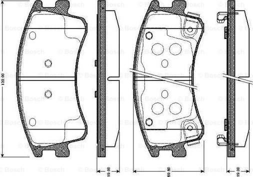 BOSCH 0 986 TB2 437 - Bremžu uzliku kompl., Disku bremzes adetalas.lv