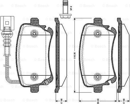 BOSCH 0 986 TB2 426 - Bremžu uzliku kompl., Disku bremzes adetalas.lv