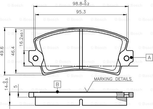 BOSCH 0 986 TB2 477 - Bremžu uzliku kompl., Disku bremzes adetalas.lv