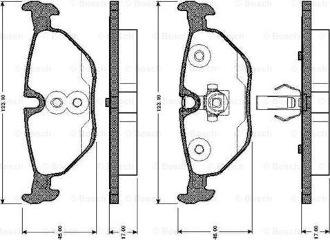 BOSCH 0 986 TB2 594 - Bremžu uzliku kompl., Disku bremzes adetalas.lv