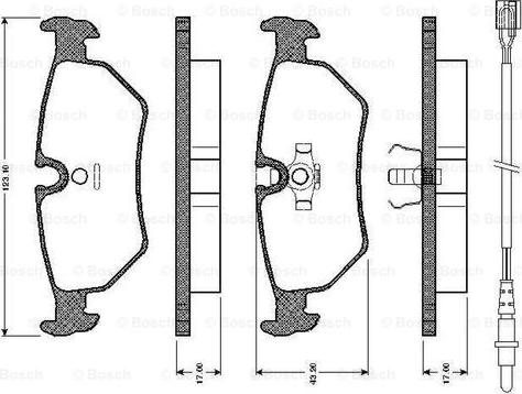 BOSCH 0 986 TB2 593 - Bremžu uzliku kompl., Disku bremzes adetalas.lv