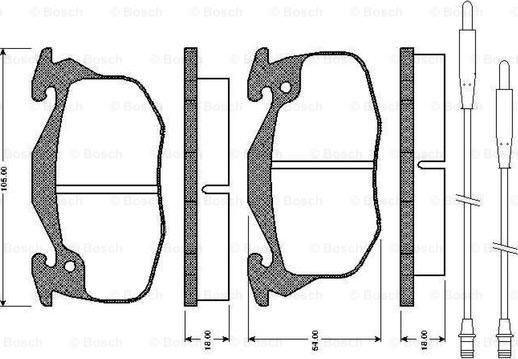 BOSCH 0 986 TB2 550 - Bremžu uzliku kompl., Disku bremzes adetalas.lv