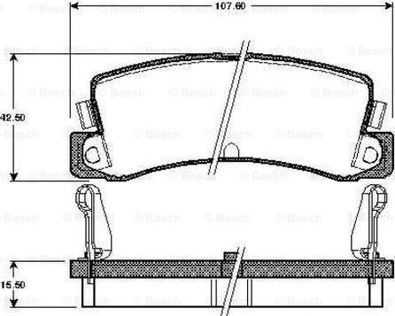 BOSCH 0 986 TB2 564 - Bremžu uzliku kompl., Disku bremzes adetalas.lv