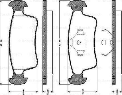 BOSCH 0 986 TB2 578 - Bremžu uzliku kompl., Disku bremzes adetalas.lv