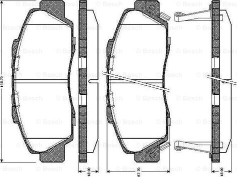 BOSCH 0 986 TB2 649 - Bremžu uzliku kompl., Disku bremzes adetalas.lv