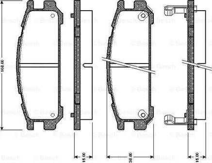 BOSCH 0 986 TB2 645 - Bremžu uzliku kompl., Disku bremzes adetalas.lv