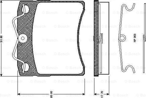 BOSCH 0 986 TB2 669 - Bremžu uzliku kompl., Disku bremzes adetalas.lv