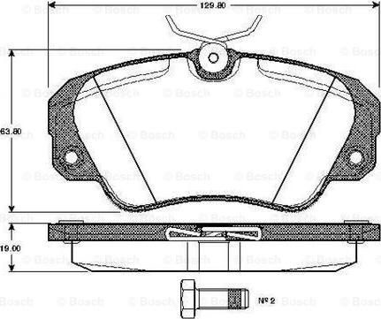 BOSCH 0 986 TB2 666 - Bremžu uzliku kompl., Disku bremzes adetalas.lv