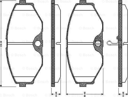 BOSCH 0 986 TB2 660 - Bremžu uzliku kompl., Disku bremzes adetalas.lv