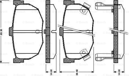 BOSCH 0 986 TB2 619 - Bremžu uzliku kompl., Disku bremzes adetalas.lv