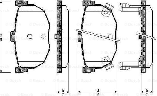 BOSCH 0 986 TB2 618 - Bremžu uzliku kompl., Disku bremzes adetalas.lv