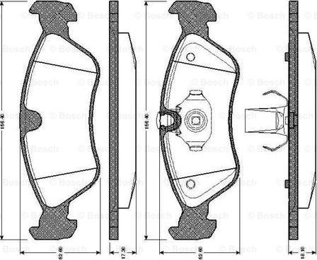 BOSCH 0 986 TB2 612 - Bremžu uzliku kompl., Disku bremzes adetalas.lv