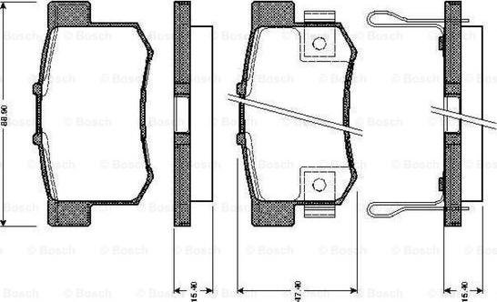 BOSCH 0 986 TB2 637 - Bremžu uzliku kompl., Disku bremzes adetalas.lv