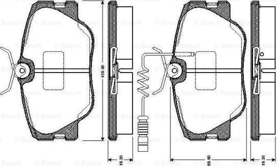 BOSCH 0 986 TB2 099 - Bremžu uzliku kompl., Disku bremzes adetalas.lv