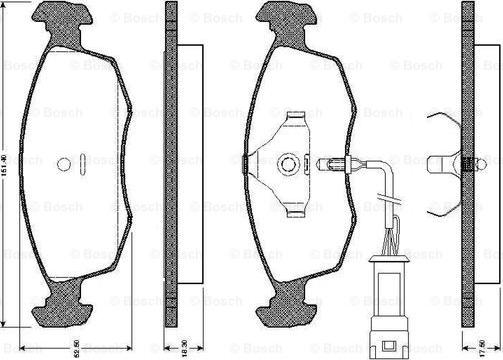 BOSCH 0 986 TB2 092 - Bremžu uzliku kompl., Disku bremzes adetalas.lv