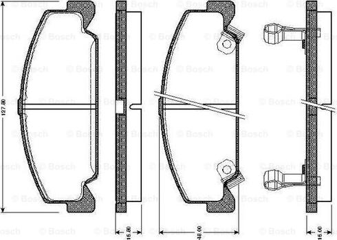 BOSCH 0 986 TB2 097 - Bremžu uzliku kompl., Disku bremzes adetalas.lv