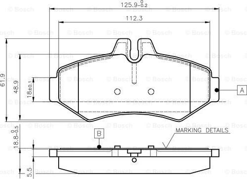 BOSCH 0 986 TB2 046 - Bremžu uzliku kompl., Disku bremzes adetalas.lv