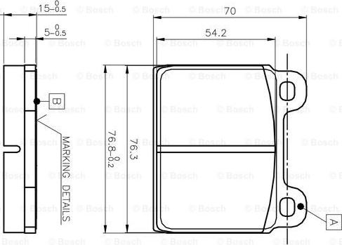 BOSCH 0 986 TB2 050 - Bremžu uzliku kompl., Disku bremzes adetalas.lv