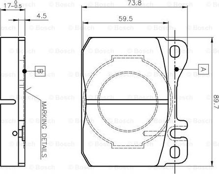 BOSCH 0 986 TB2 051 - Bremžu uzliku kompl., Disku bremzes adetalas.lv