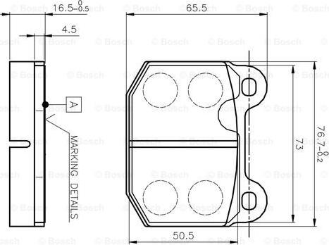 BOSCH 0 986 TB2 052 - Bremžu uzliku kompl., Disku bremzes adetalas.lv