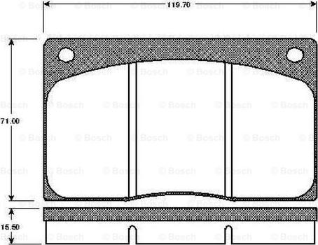 BOSCH 0 986 TB2 057 - Bremžu uzliku kompl., Disku bremzes adetalas.lv