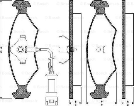 BOSCH 0 986 TB2 068 - Bremžu uzliku kompl., Disku bremzes adetalas.lv