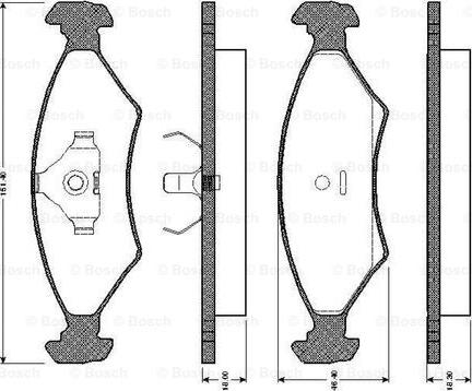 BOSCH 0 986 TB2 067 - Bremžu uzliku kompl., Disku bremzes adetalas.lv