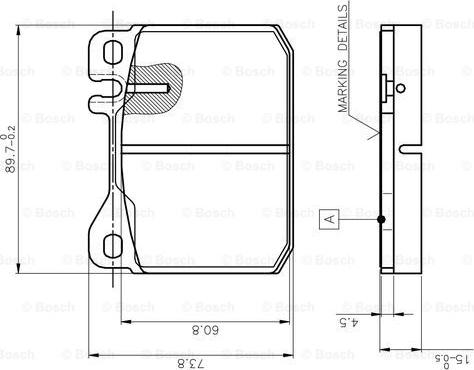 BOSCH 0 986 TB2 001 - Bremžu uzliku kompl., Disku bremzes adetalas.lv