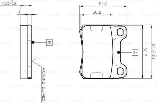 BOSCH 0 986 TB2 007 - Bremžu uzliku kompl., Disku bremzes adetalas.lv