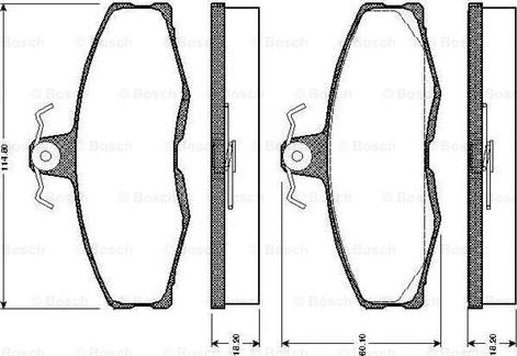 BOSCH 0 986 TB2 081 - Bremžu uzliku kompl., Disku bremzes adetalas.lv