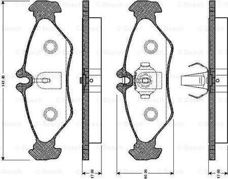 BOSCH 0 986 TB2 031 - Bremžu uzliku kompl., Disku bremzes adetalas.lv