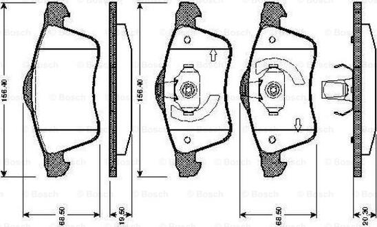 BOSCH 0 986 TB2 038 - Bremžu uzliku kompl., Disku bremzes adetalas.lv