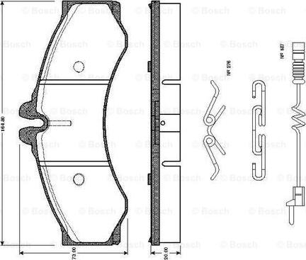 BOSCH 0 986 TB2 037 - Bremžu uzliku kompl., Disku bremzes adetalas.lv