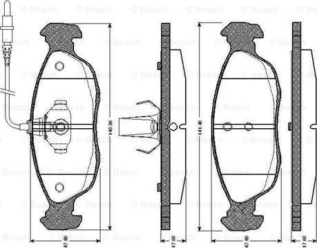 BOSCH 0 986 TB2 025 - Bremžu uzliku kompl., Disku bremzes adetalas.lv