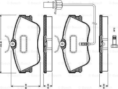 BOSCH 0 986 TB2 028 - Bremžu uzliku kompl., Disku bremzes adetalas.lv