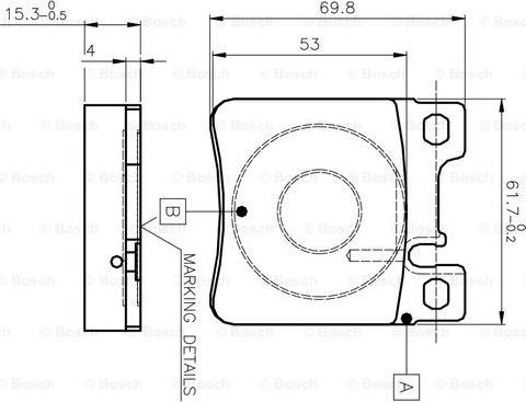 BOSCH 0 986 TB2 022 - Bremžu uzliku kompl., Disku bremzes adetalas.lv