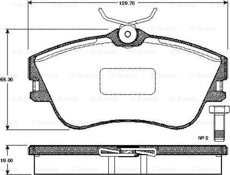 BOSCH 0 986 TB2 027 - Bremžu uzliku kompl., Disku bremzes adetalas.lv