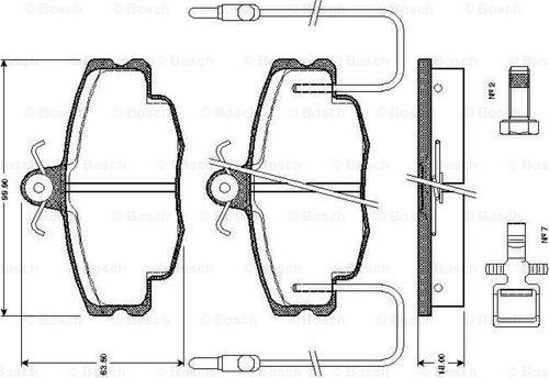 BOSCH 0 986 TB2 075 - Bremžu uzliku kompl., Disku bremzes adetalas.lv