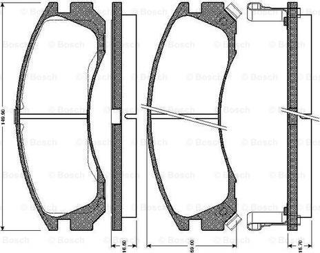 BOSCH 0 986 TB2 194 - Bremžu uzliku kompl., Disku bremzes adetalas.lv