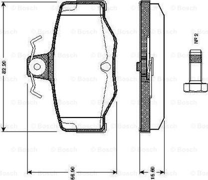 BOSCH 0 986 TB2 191 - Bremžu uzliku kompl., Disku bremzes adetalas.lv