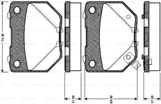 BOSCH 0 986 TB2 198 - Bremžu uzliku kompl., Disku bremzes adetalas.lv